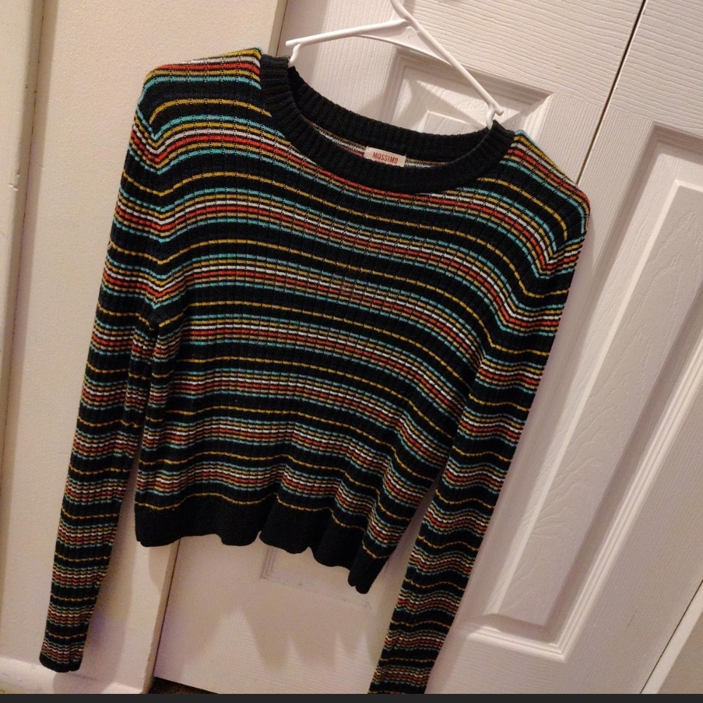 Cropped Striped Sweater